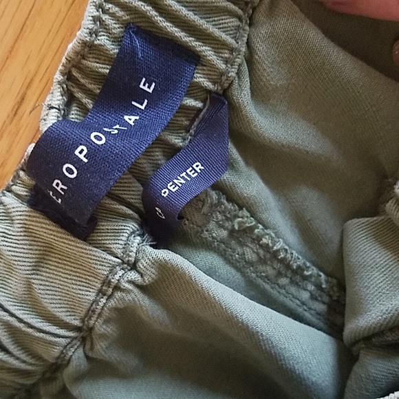 Aeropostale khaki wide leg high waisted carpenter cargo pants size XS - Picture 3 of 9